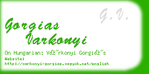 gorgias varkonyi business card